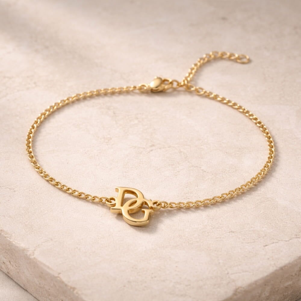 Intertwined Initial Bracelet – Personalized Monogram