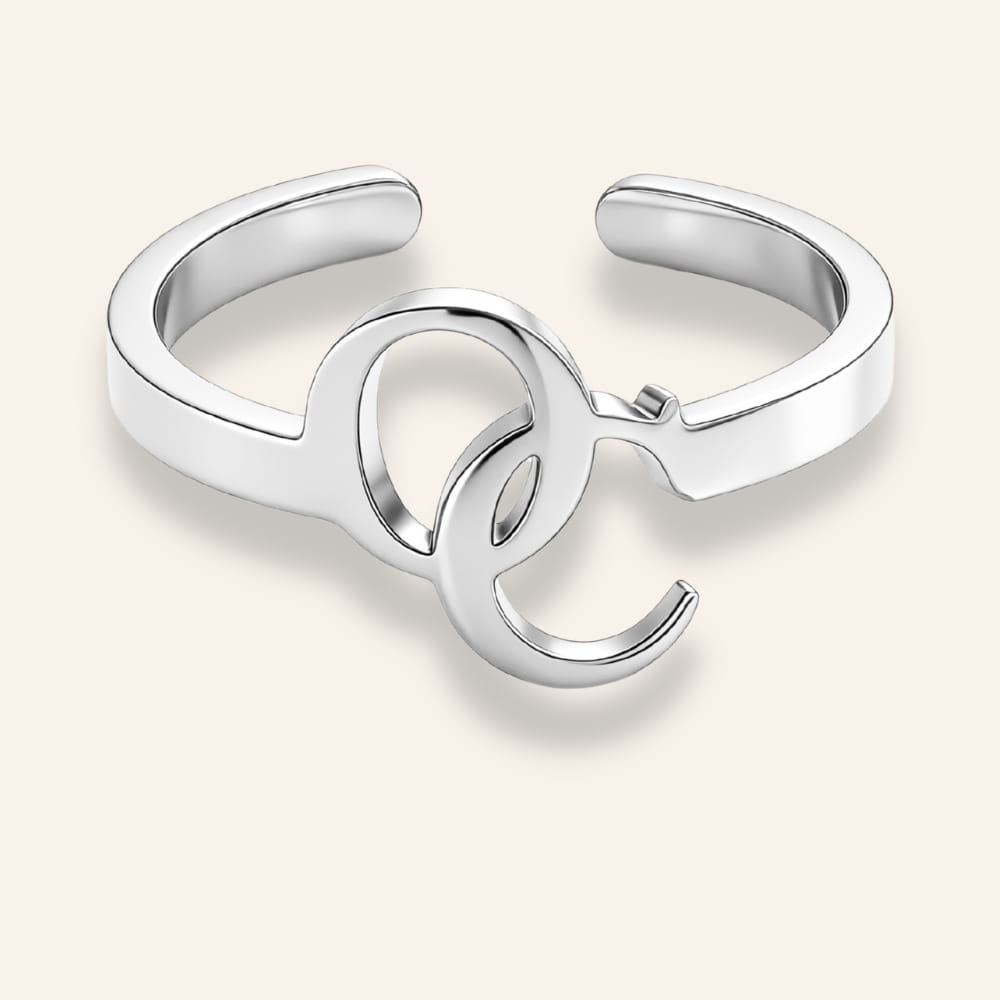 Intertwined Initial Ring – Personalized Monogram
