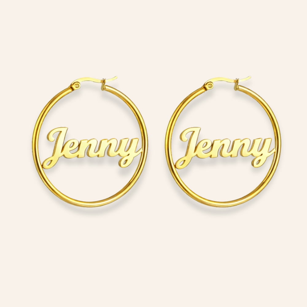 Personalized Engraved Hoop Earrings
