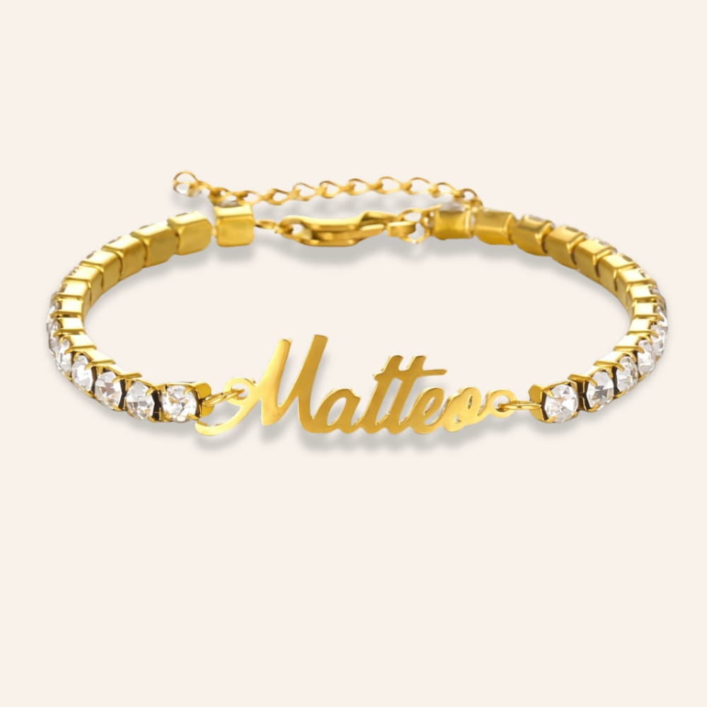Engraved Tennis Bracelet