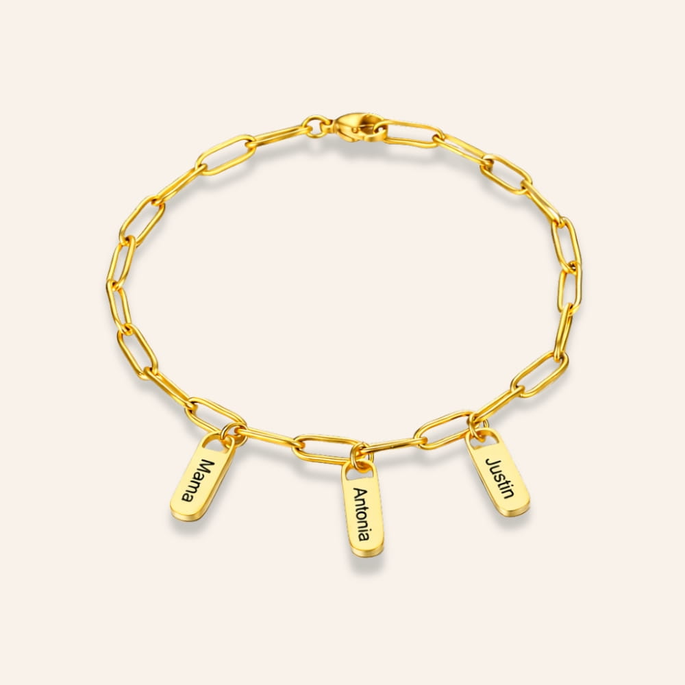 Chain Bracelet with Personalized Charms