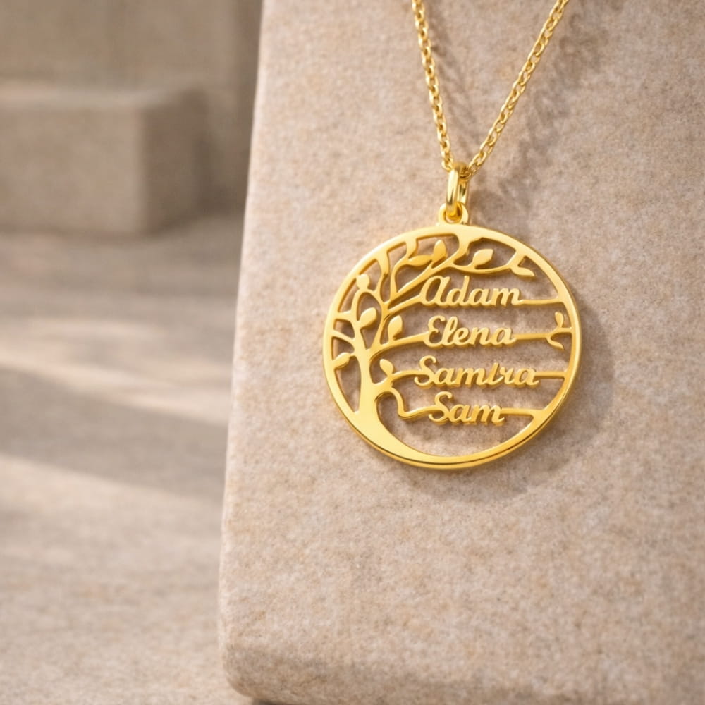 Personalized Tree of Life Necklace with Names