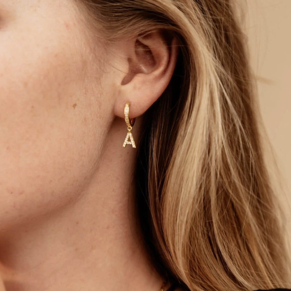 Initial Earrings