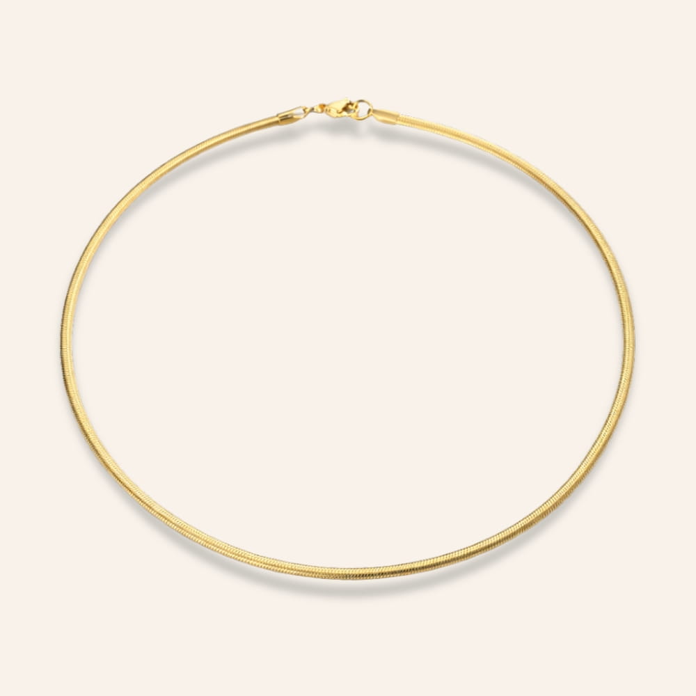 Snake Necklace "3 mm" with 18K Gold Plating