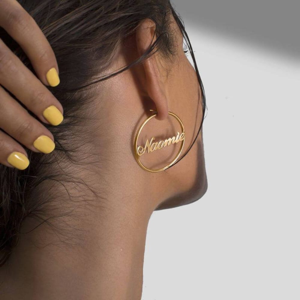 Personalized Engraved Hoop Earrings