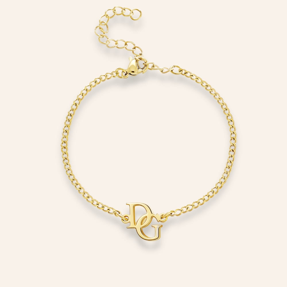 Intertwined Initial Bracelet – Personalized Monogram