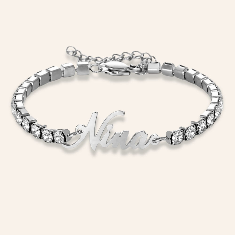 Engraved Tennis Bracelet