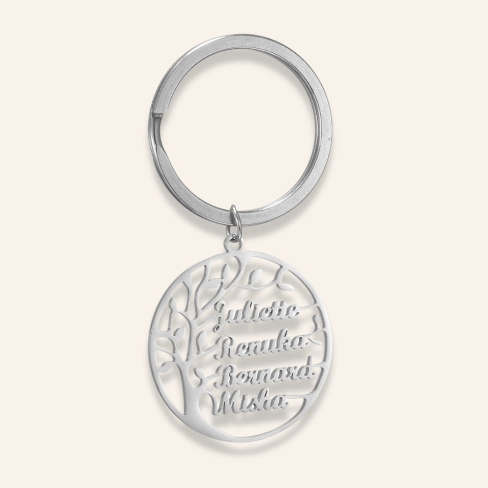 Personalized Tree of Life Keychain