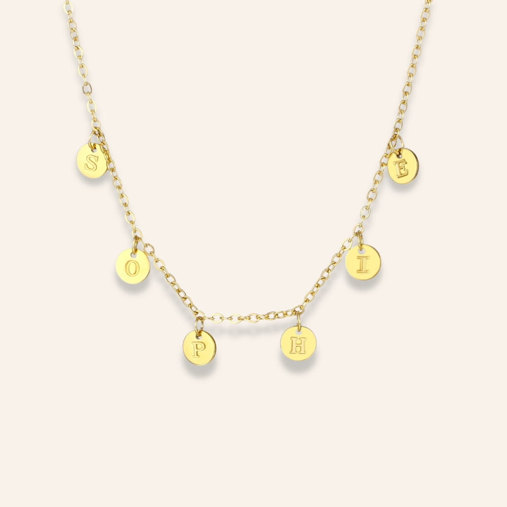 Necklace with Letter Charms