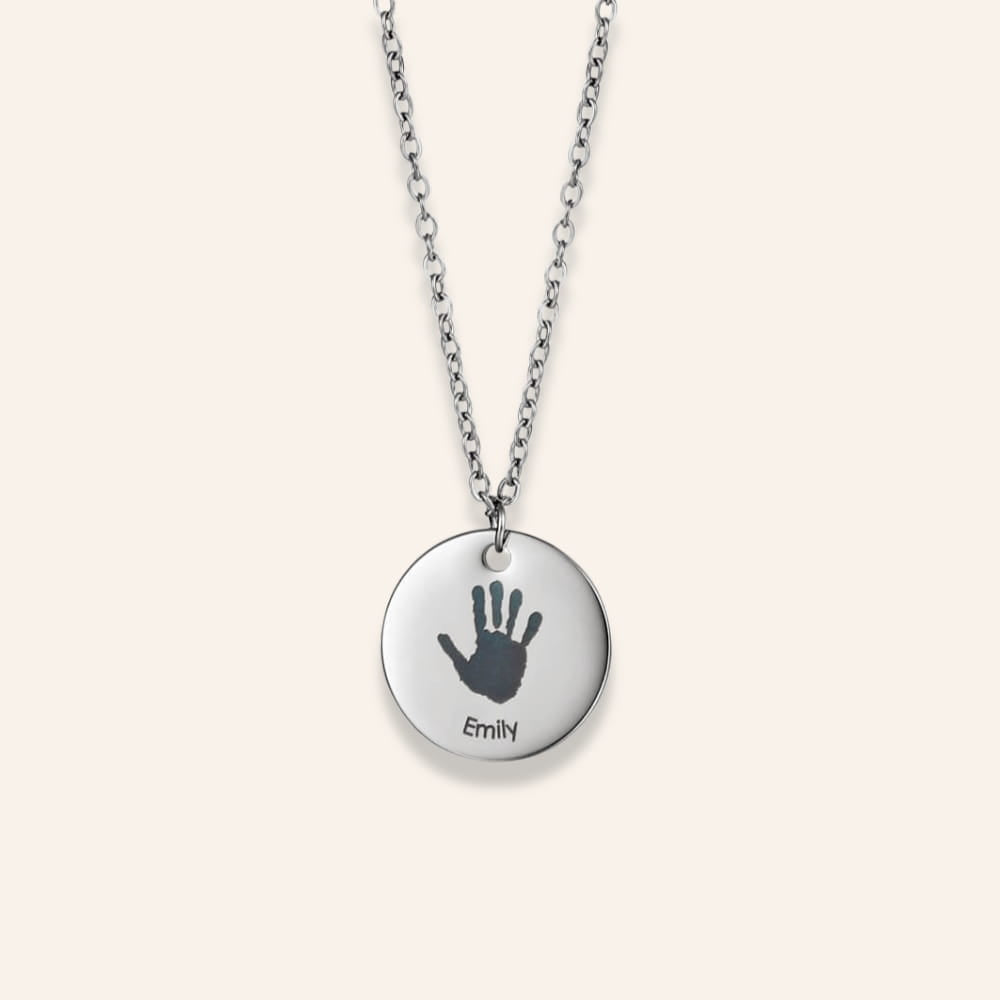 Personalized Handprint or Footprint Necklace