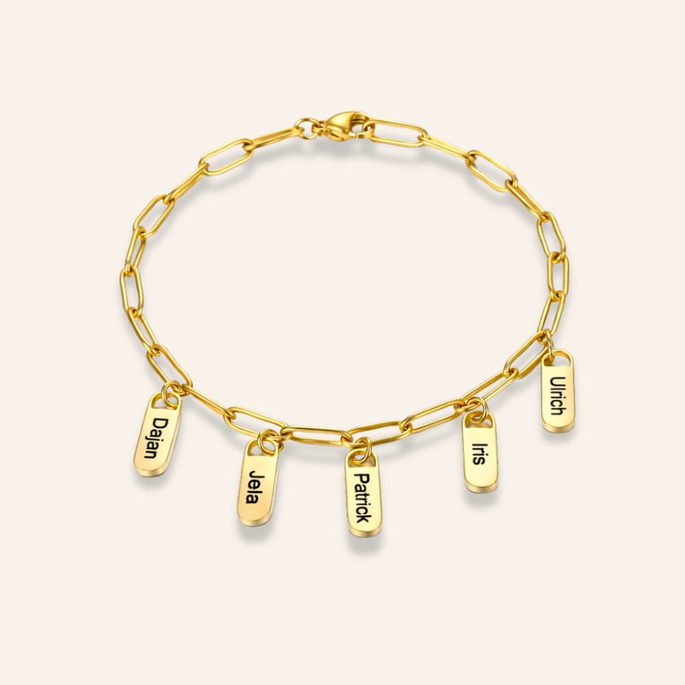 Chain Bracelet with Personalized Charms