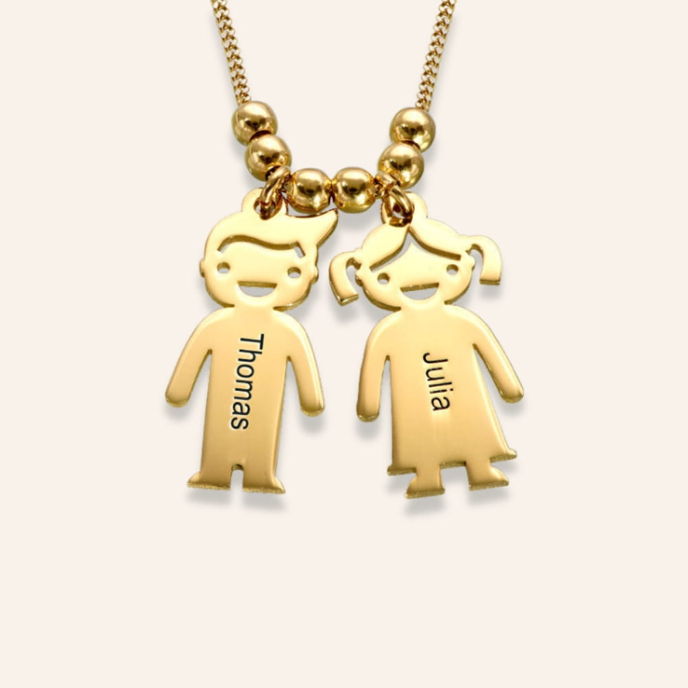 Mother Necklace with Personalized Child Charms