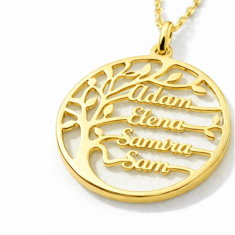 Personalized Tree of Life Necklace with Names
