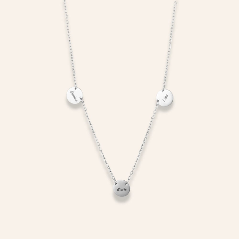 Personalized Three Coin Necklace
