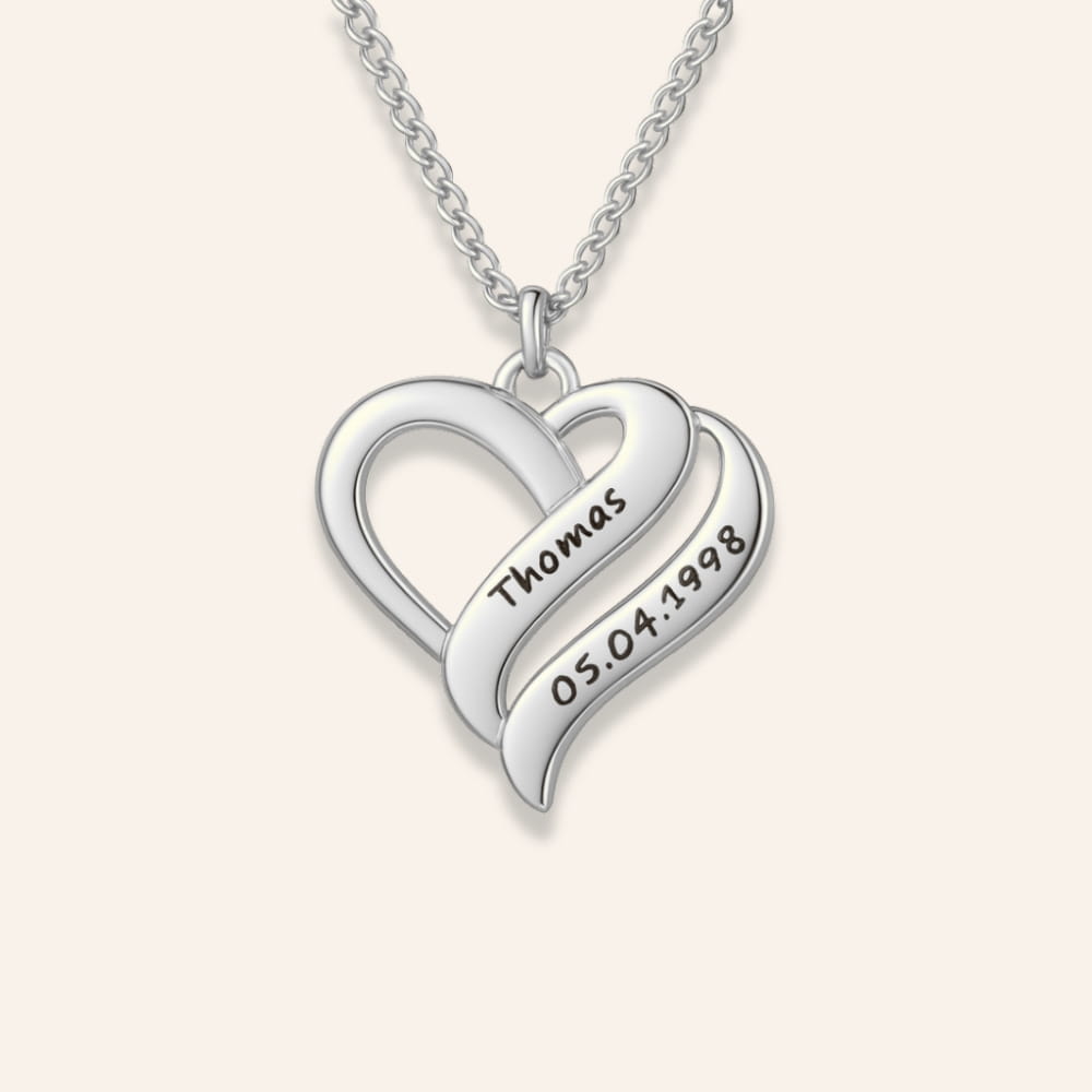 Necklace with Intertwined Hearts