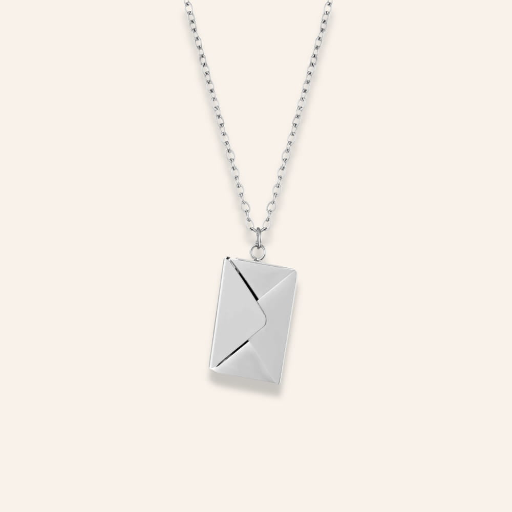 Envelope Necklace with Customizable Letter