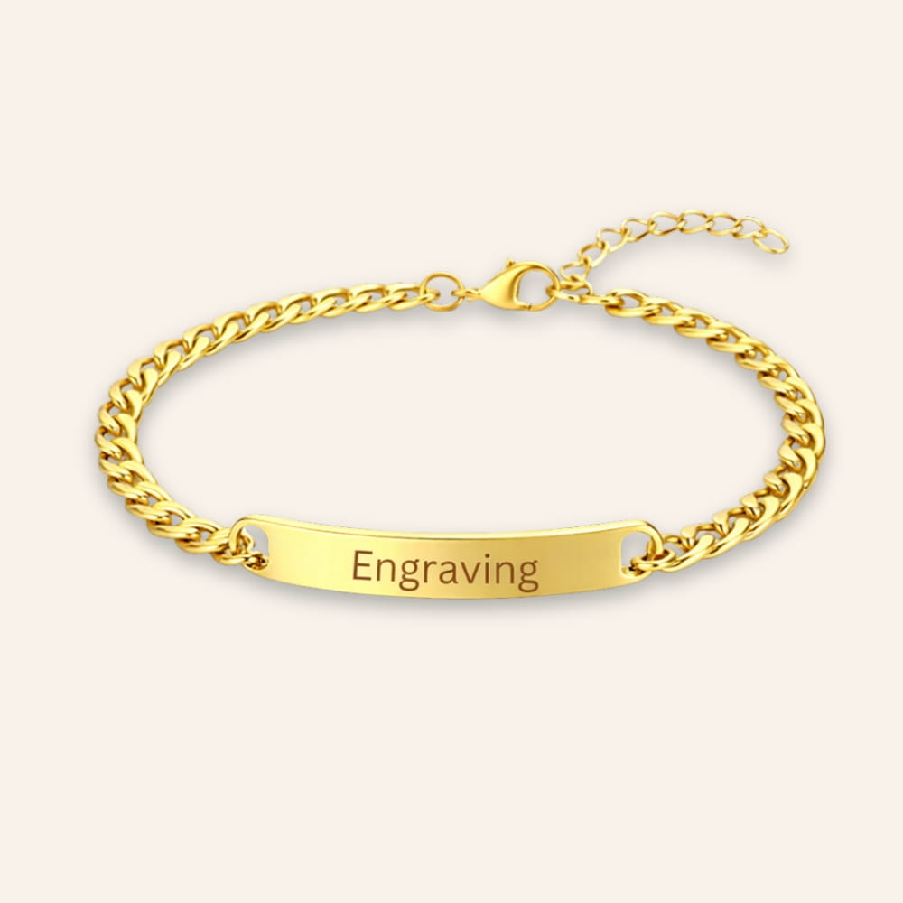 Personalized Couple Bracelet with Custom Text