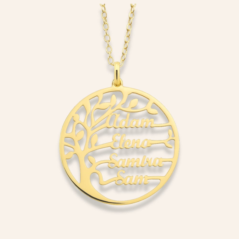 Personalized Tree of Life Necklace with Names