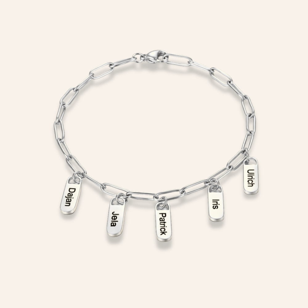 Chain Bracelet with Personalized Charms