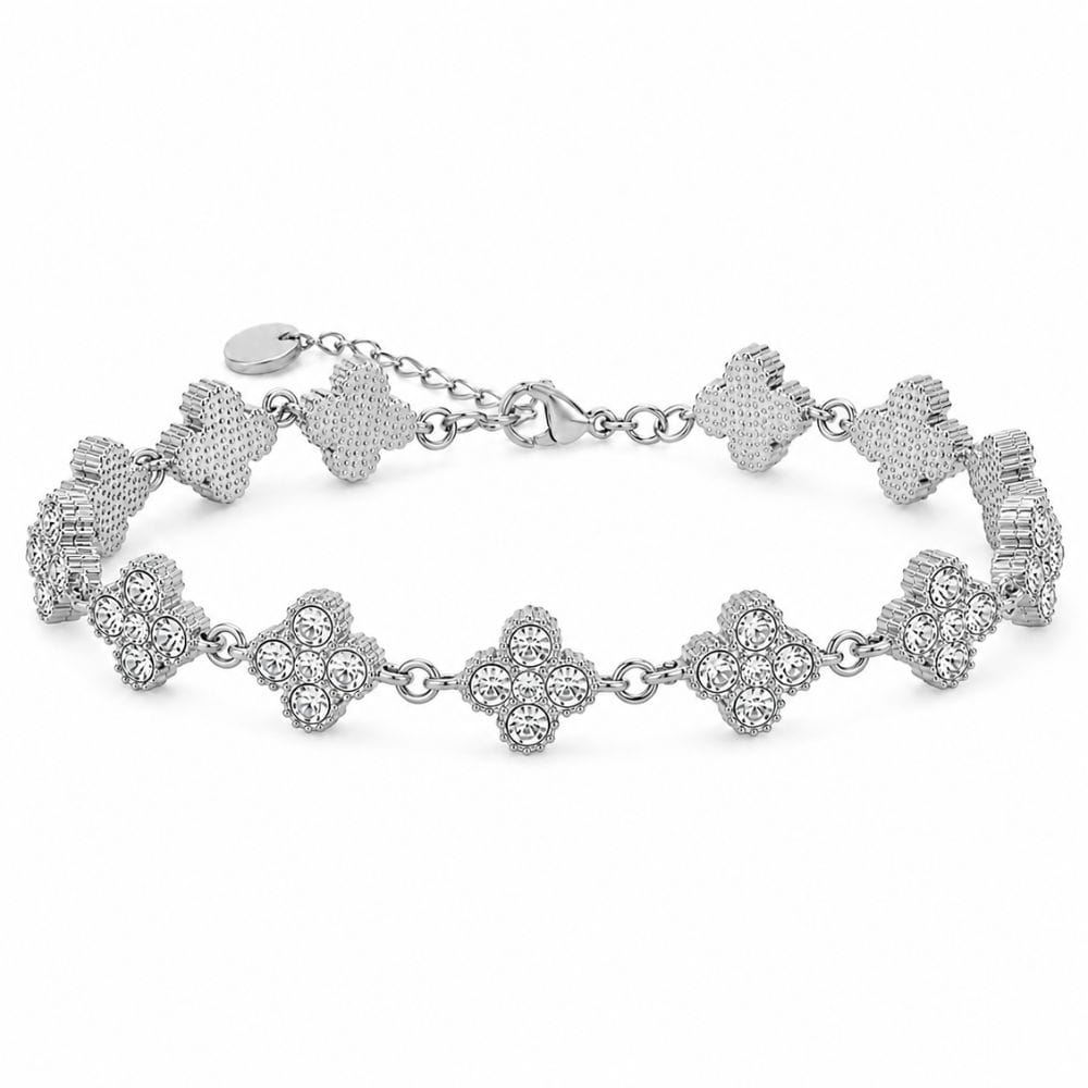 Clover Bracelet with Cubic Zirconia