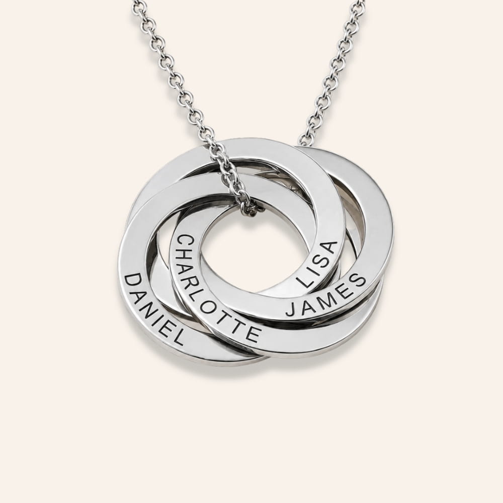 Interlocking Name Circle Necklace