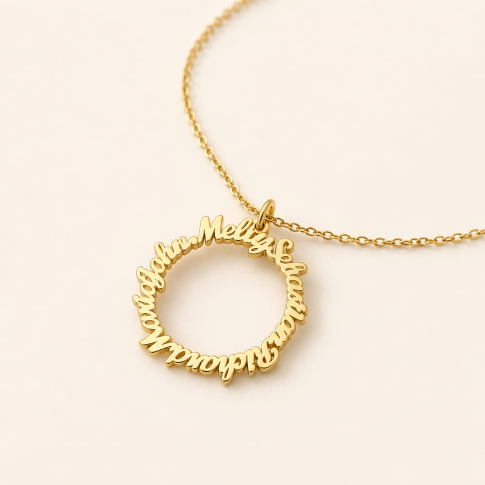 Circle of Love Name Necklace