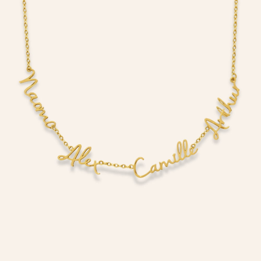 Name Necklace with 4 Names
