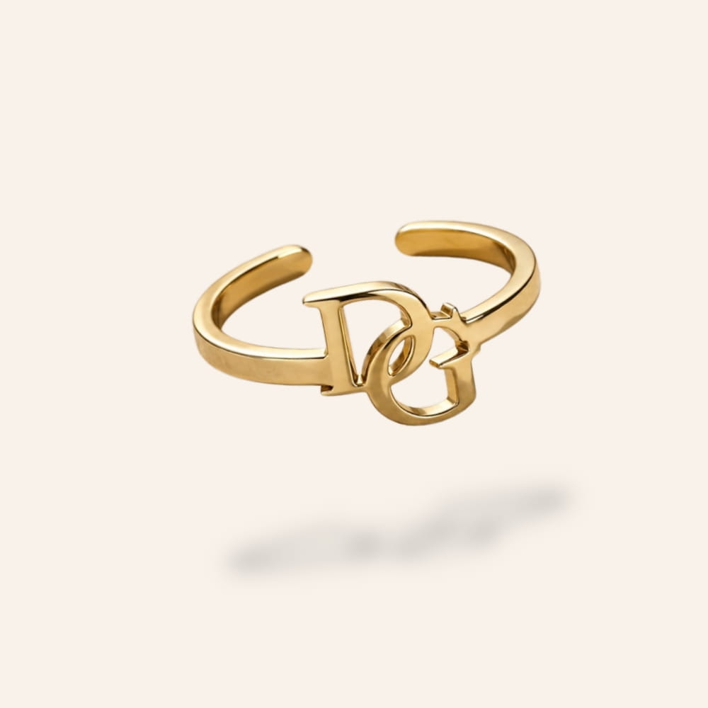 Intertwined Initial Ring – Personalized Monogram