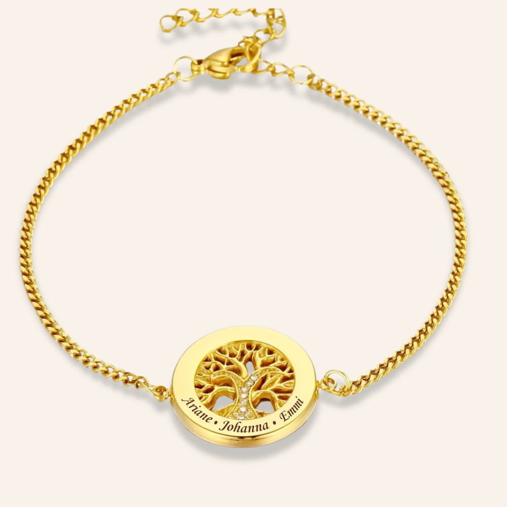 Tree of Life Bracelet with Zirconia Stones