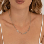 Namenskette mit 4 Namen Necklaces Loanya Silber 40 cm 